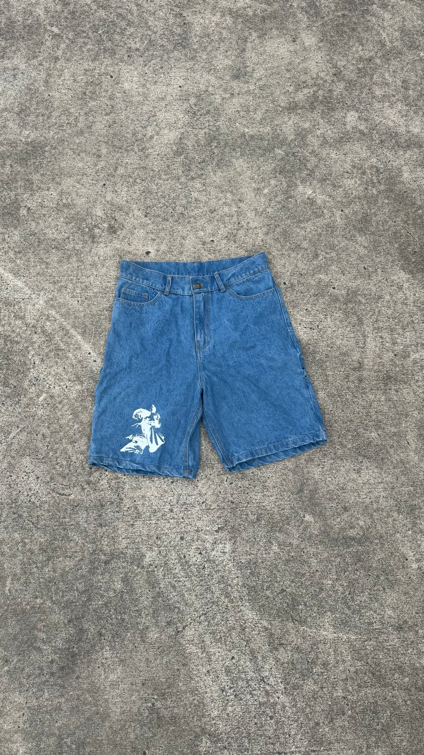 Wild West denim carpenter shorts